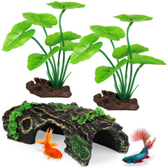 MyLifeUNIT tronco hueco de acuario, refugio natural para bettas