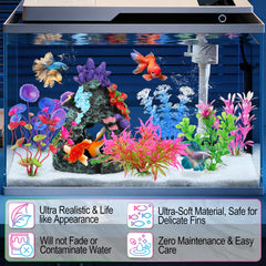 MyLifeUNIT planta artificial para acuario, tono rosa para contrastes