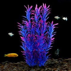 Base de cerámica estable para plantas azules en el acuario