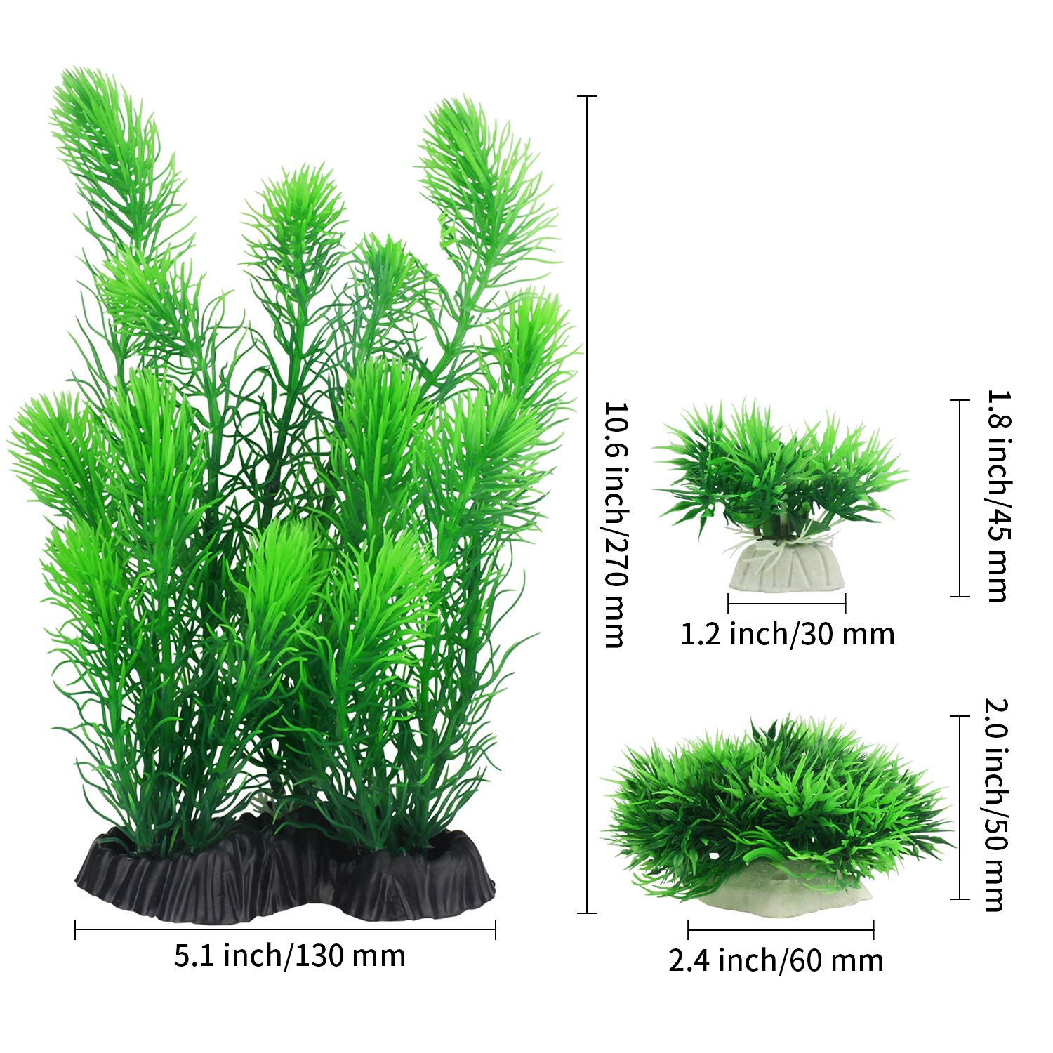 MyLifeUNIT plantas de distintos tamaños para acuarios de 10 a 30 galones.