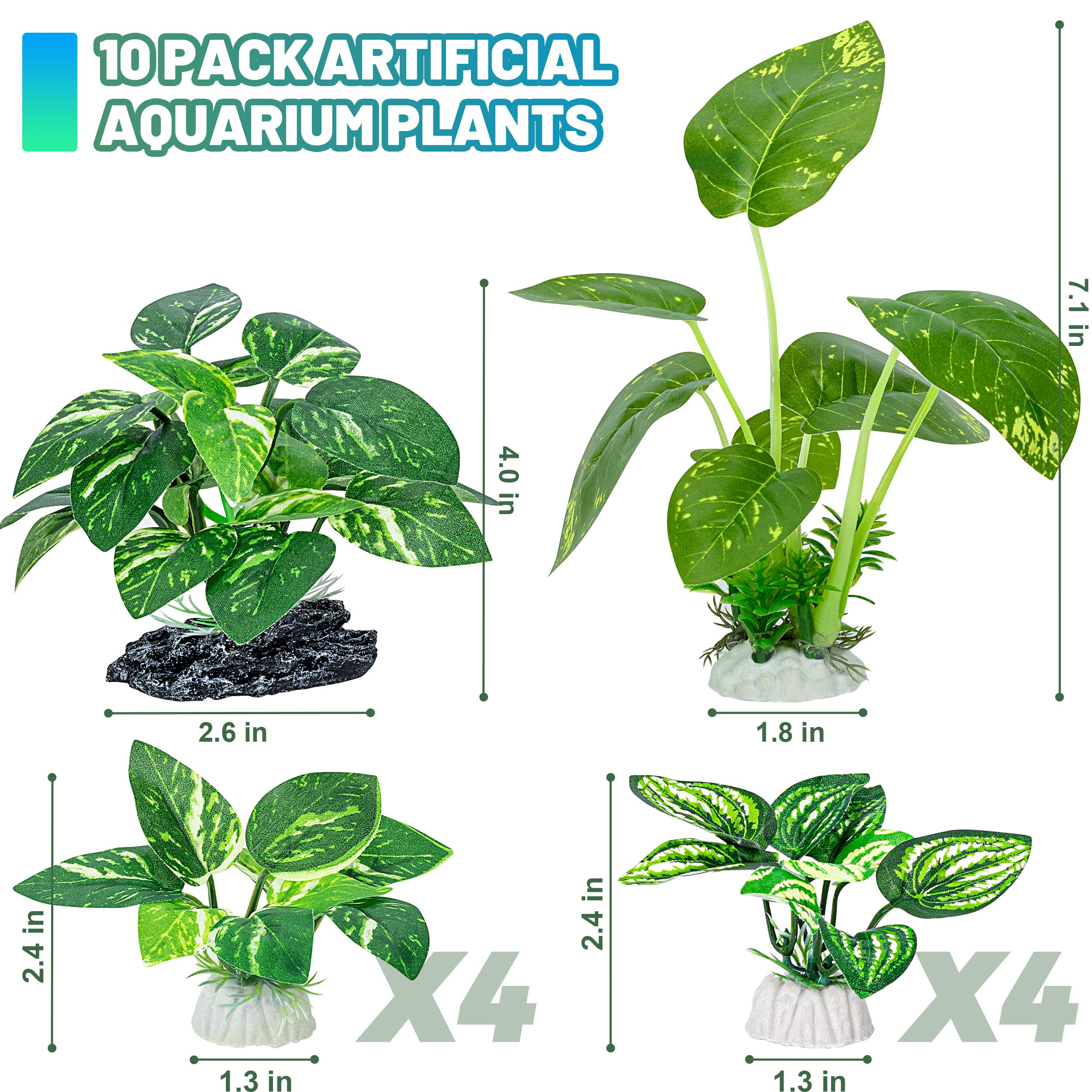 MyLifeUNIT plantas silk acuario pequeña-1: refugio suave y colores vibrantes para el acuario