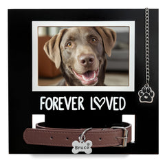 MYPAWLETS marco memorial con collar y huella, para recordar a tu mascota.