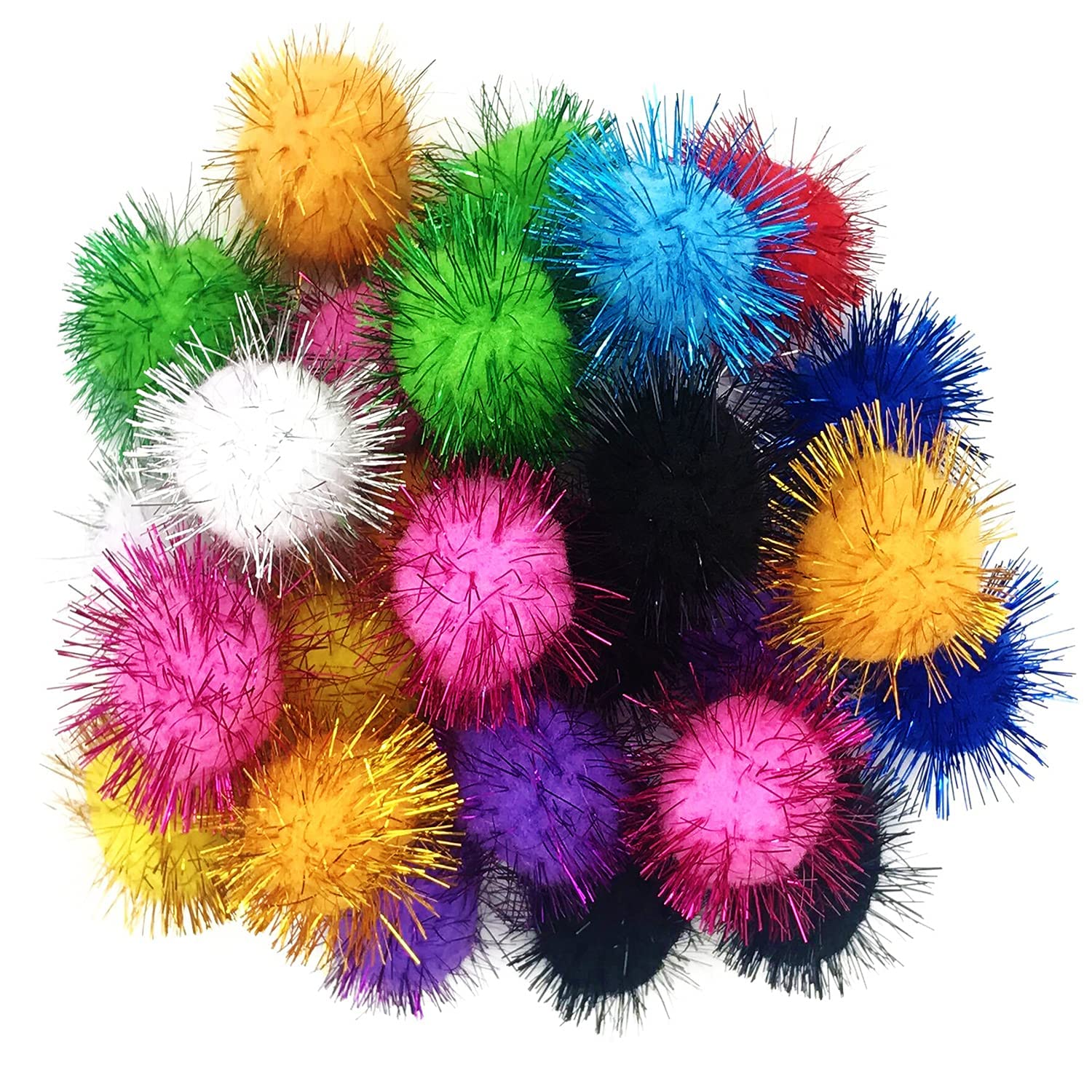 Bolas de purpurina MYYZMY para adornos y juego felino
