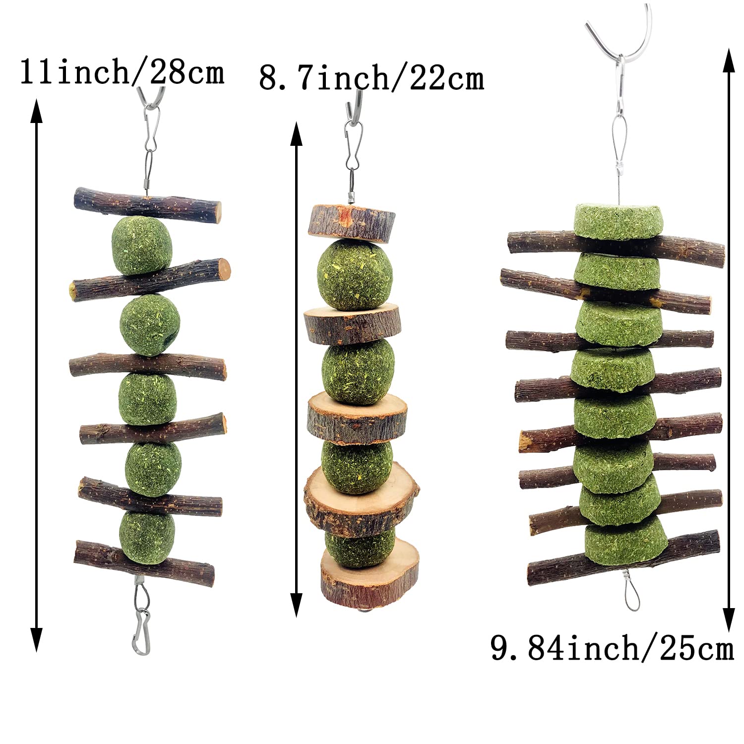 Palitos de madera de manzana natural MYYZMY para roedores