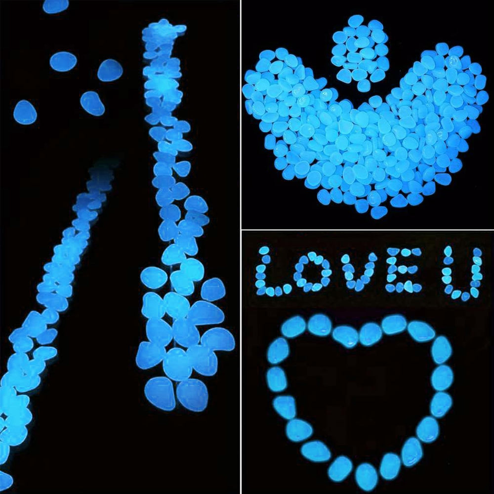 Piedras fosforescentes Mzekgxm azul para acuario, brillo estable