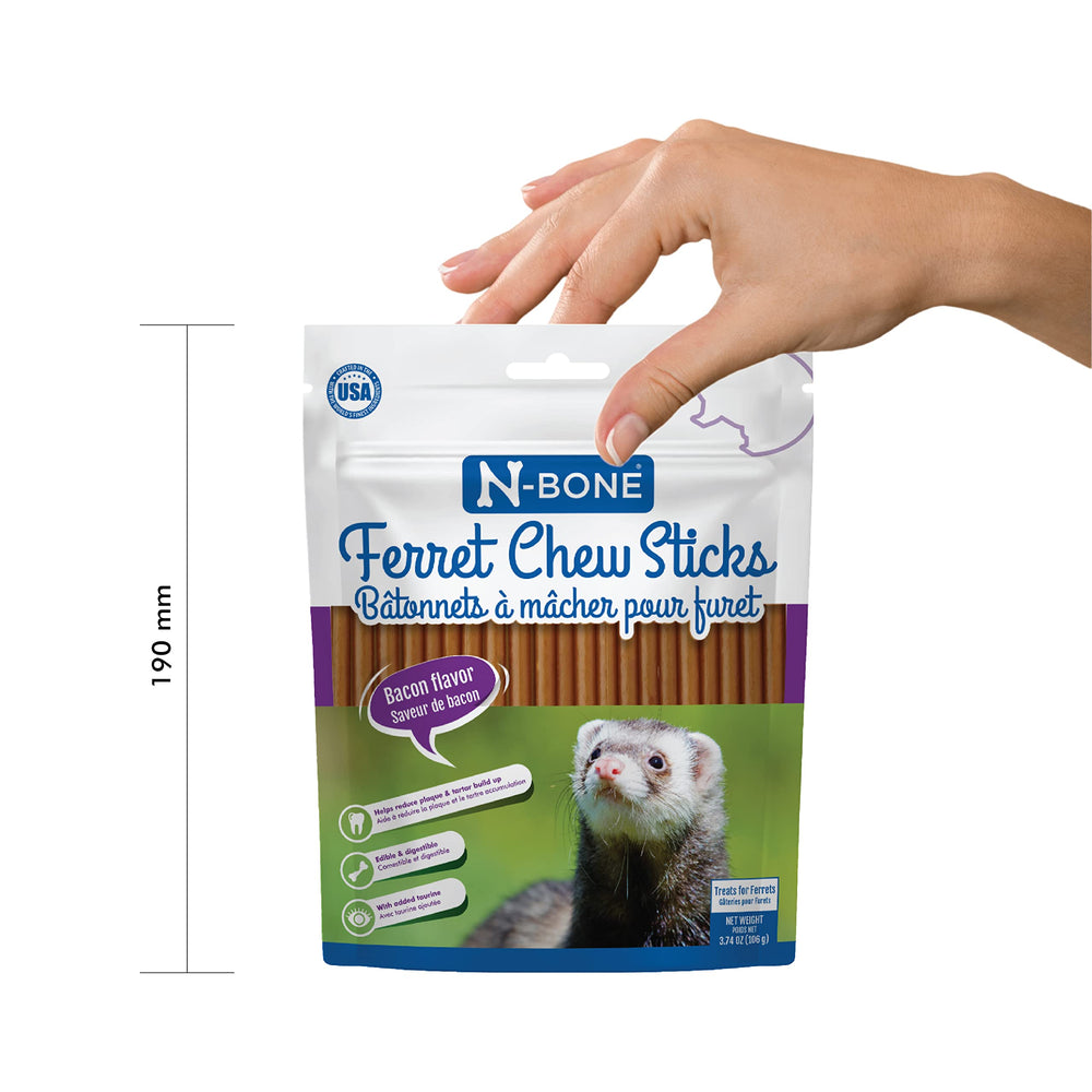 N-Bone Ferret Palitos Masticables sabor tocino ayuda higiene dental durante la masticación