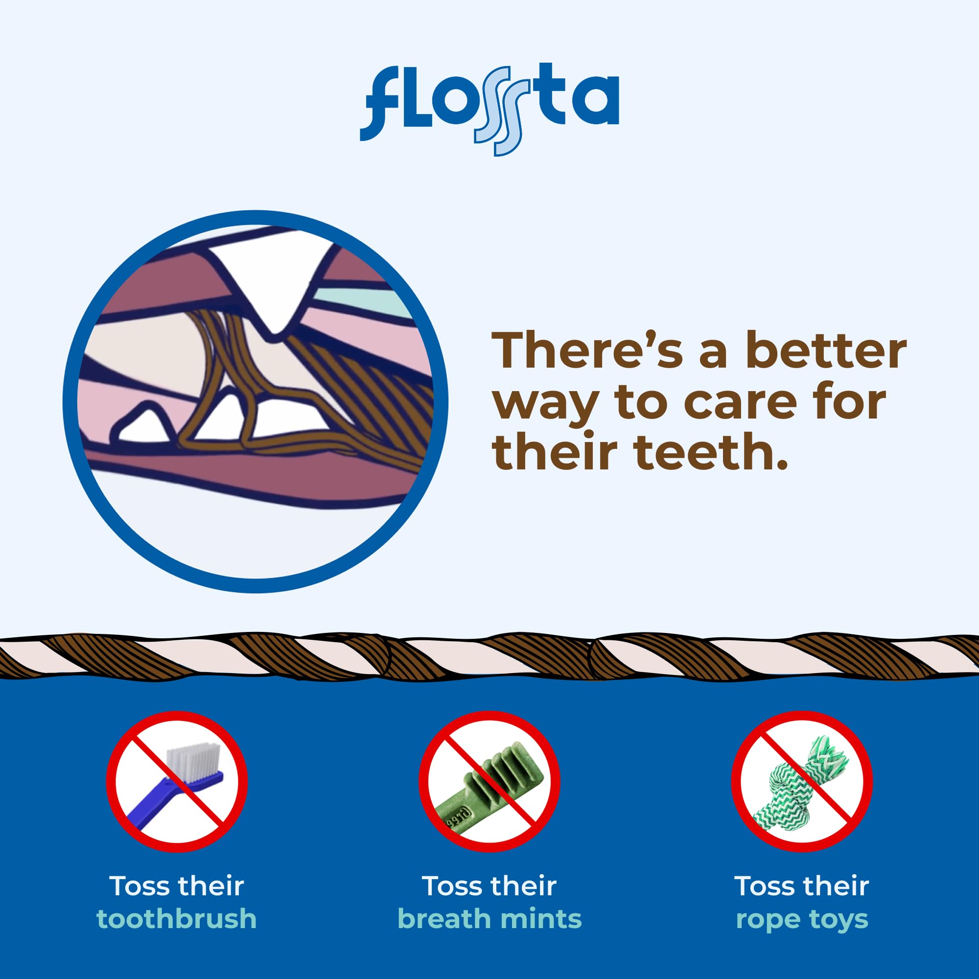 N-Bone Flossta Apto cachorros, ideal para dientes en desarrollo.