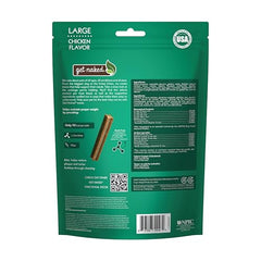 Masticables dentales sabor pollo de N-Bone Get Naked para cuidado bucal.
