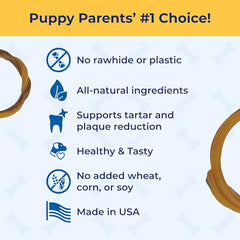 N-Bone Puppy Teething Rings Barbacoa Texana: sabor cerdo desmenuzado para aliviar encías del cachorro.