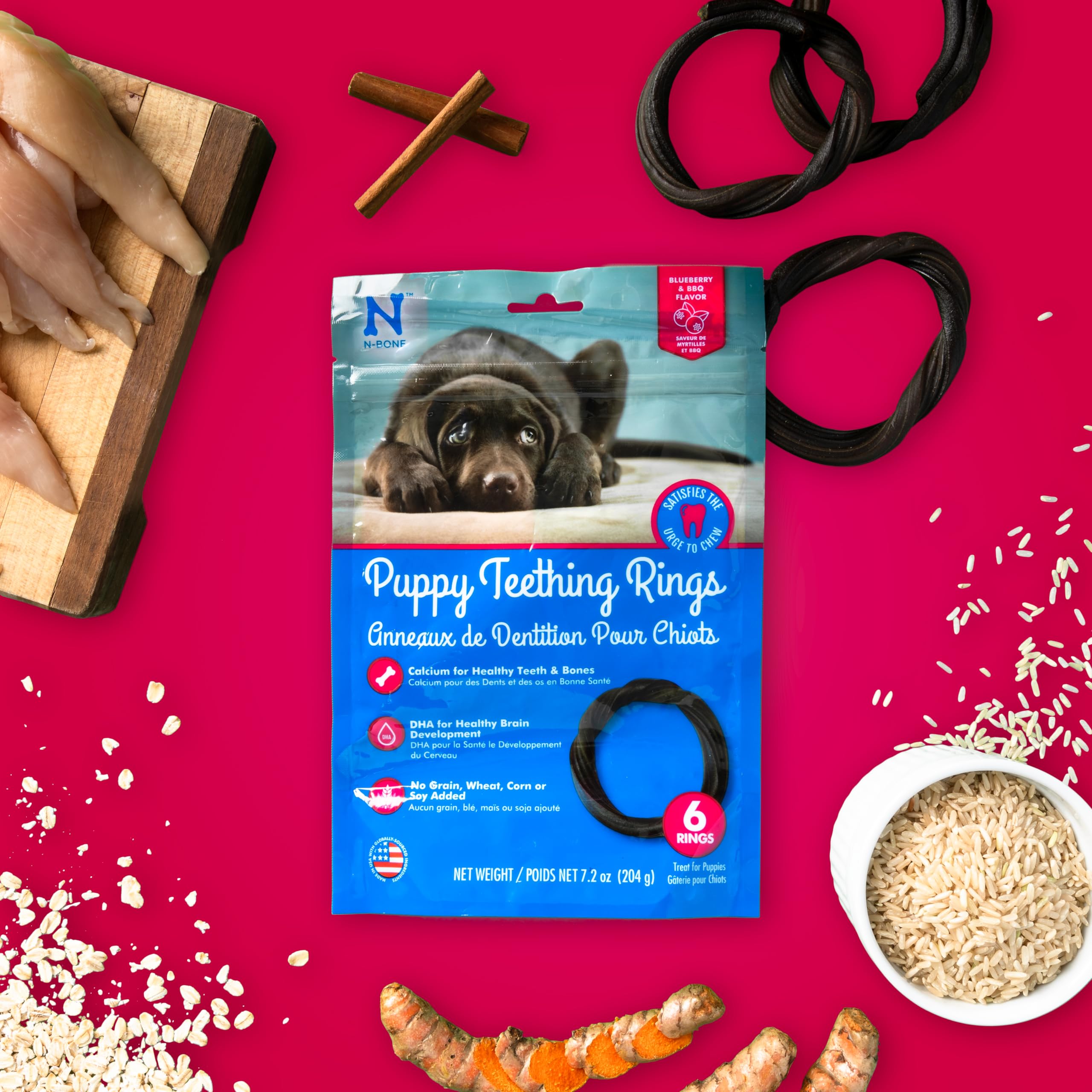 N-Bone producido en Estados Unidos para cachorros en dentición