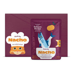 Nacho: trozos de salmón en salsa espesa, con proteína de alta calidad.