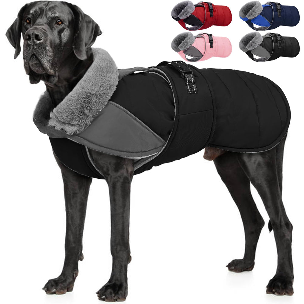 Nanaki abrigo para perro grande con forro de felpa, calor cómodo.