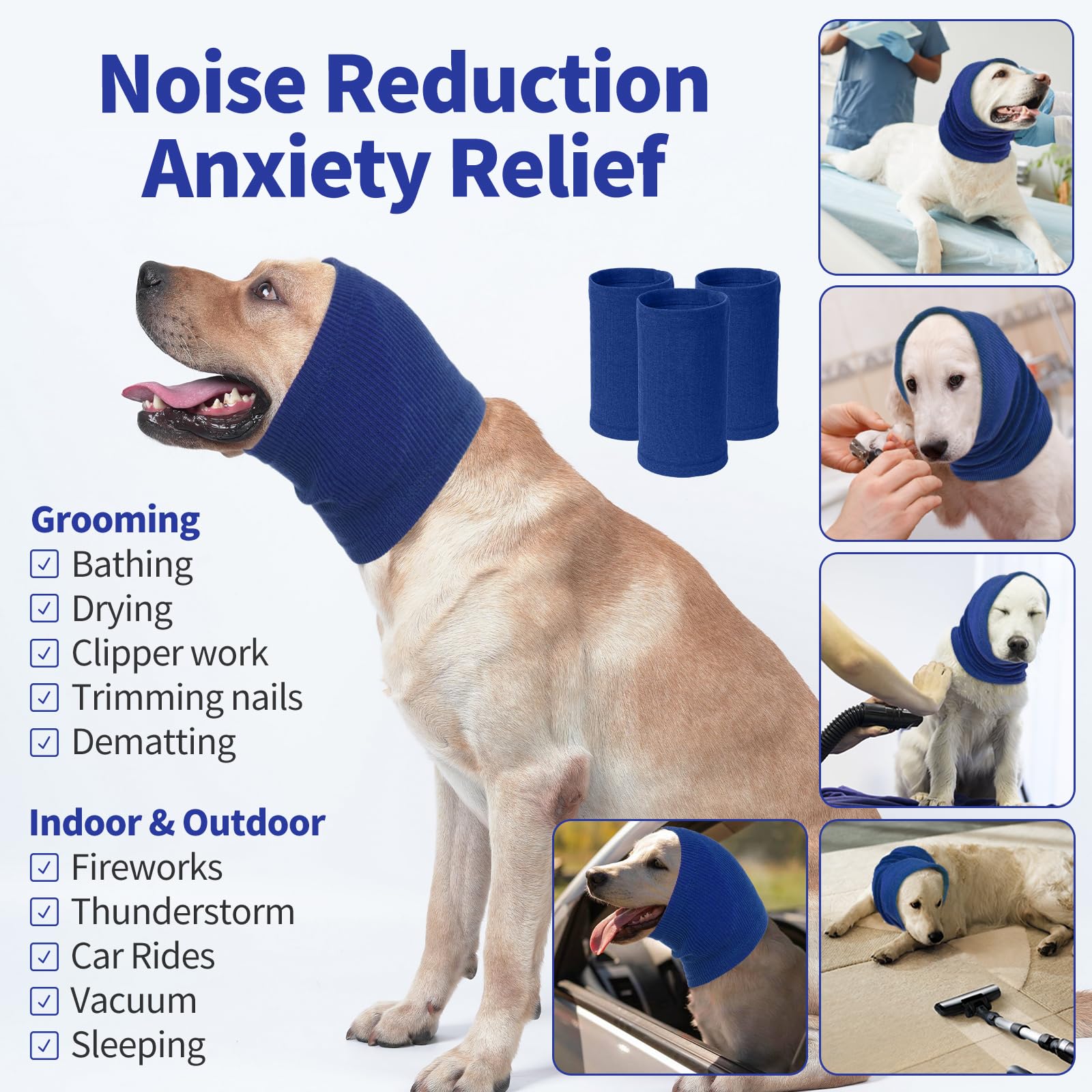Nanaki Hoodie calme chien, oreilles protégées pour calmer lors des sorties.