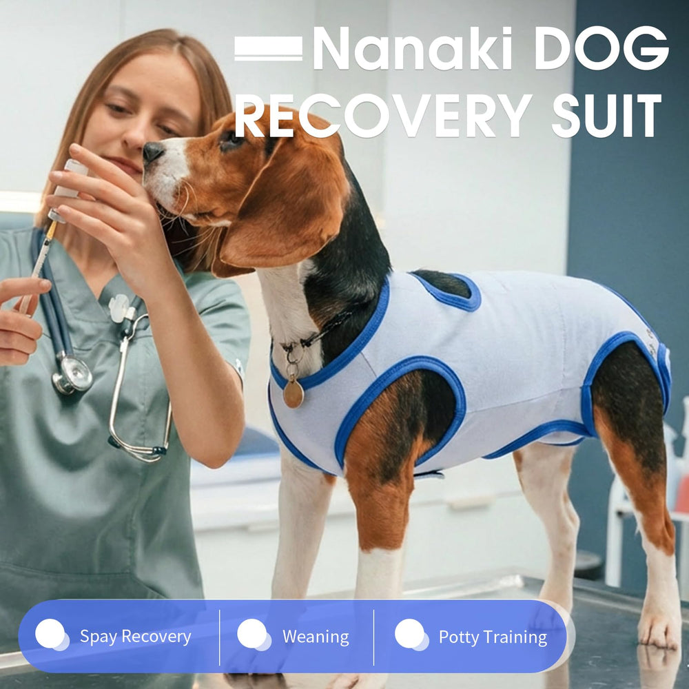 Nanaki Traje Quirúrgico Suave con cierre de velcro facilita vestir al perro