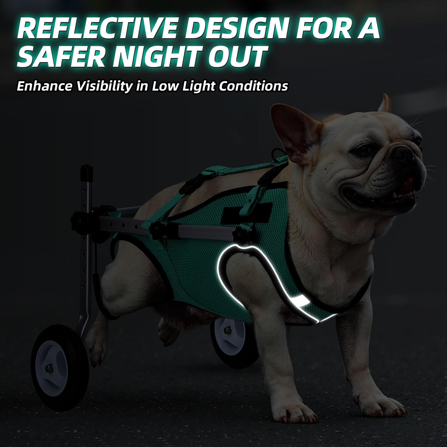Nasjac silla-ruedas-perro-malla-ventilada mantiene al perro cómodo.