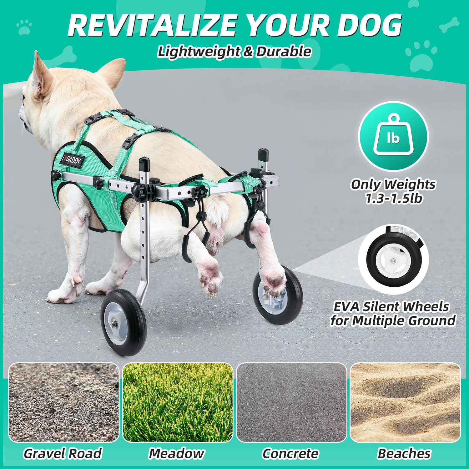 Nasjac silla-ruedas-perro-paseos-exteriores ideal para salidas al parque.