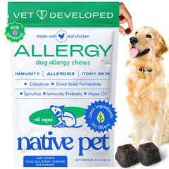 Native Pet Alergia para perros grandes: empaque práctico para uso diario