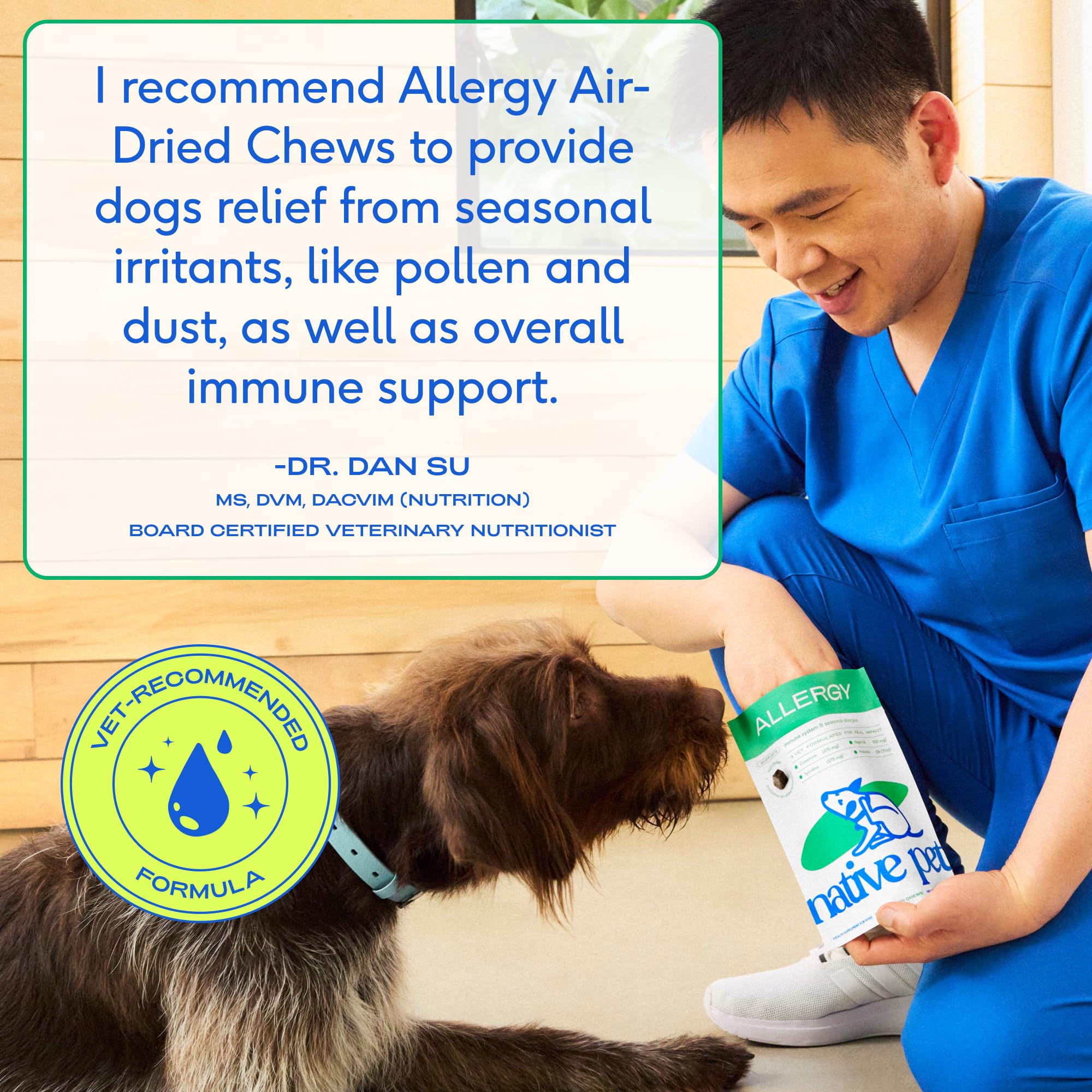 Native Pet Alergia para perros grandes: uso diario sencillo al combinar con comida
