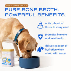 Native Pet Caldo Hueso: verter sobre kibble para mayor sabor.