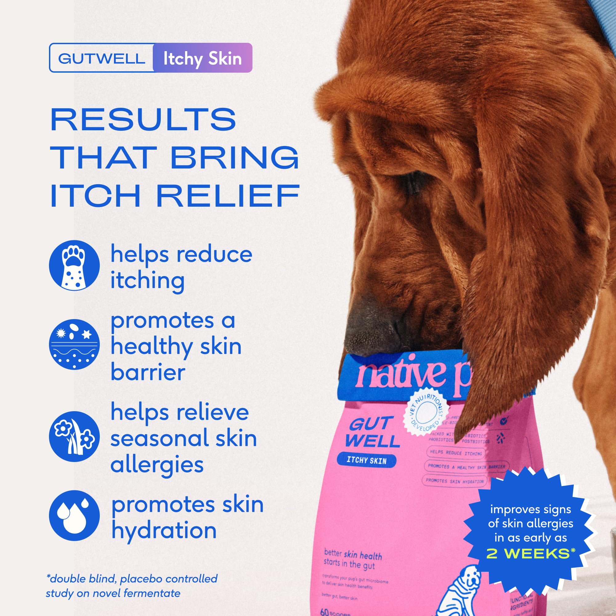 GutWell de Native Pet, mejora la hidratación de la piel para perros