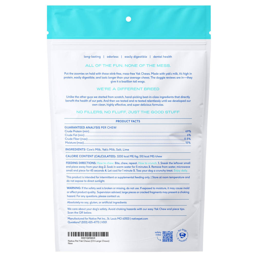 Seguridad digestiva con Hueso Yak Himalayo Extra Grande de Native Pet