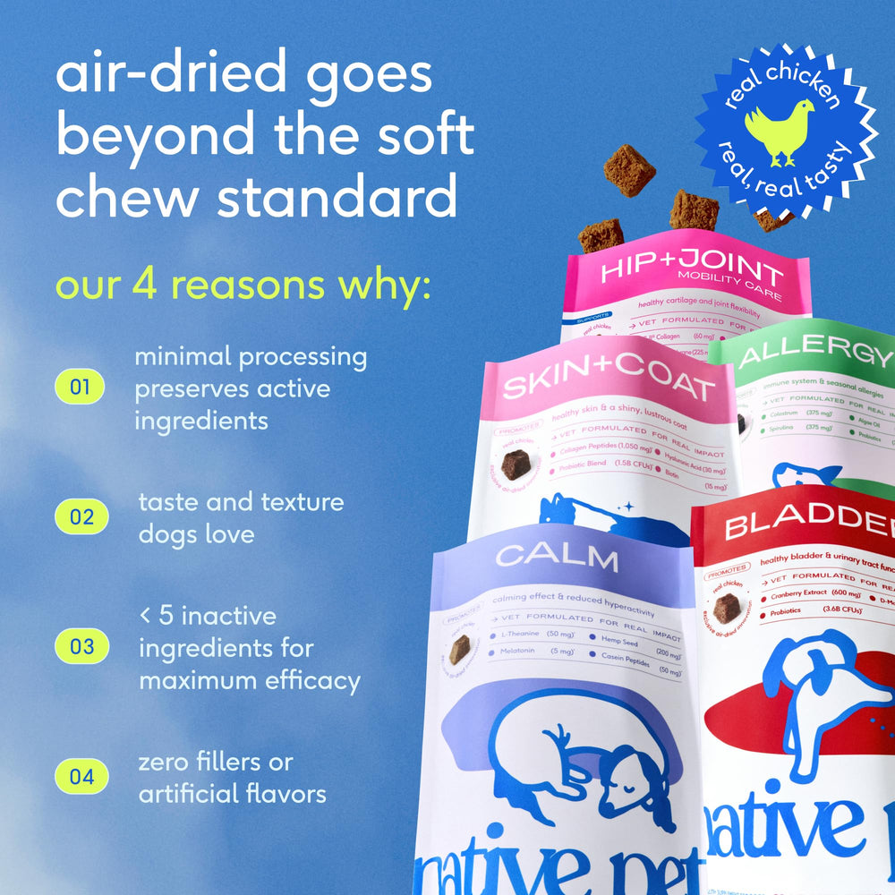 Native Pet Uso diario: masticables fáciles para perros de todas las edades.