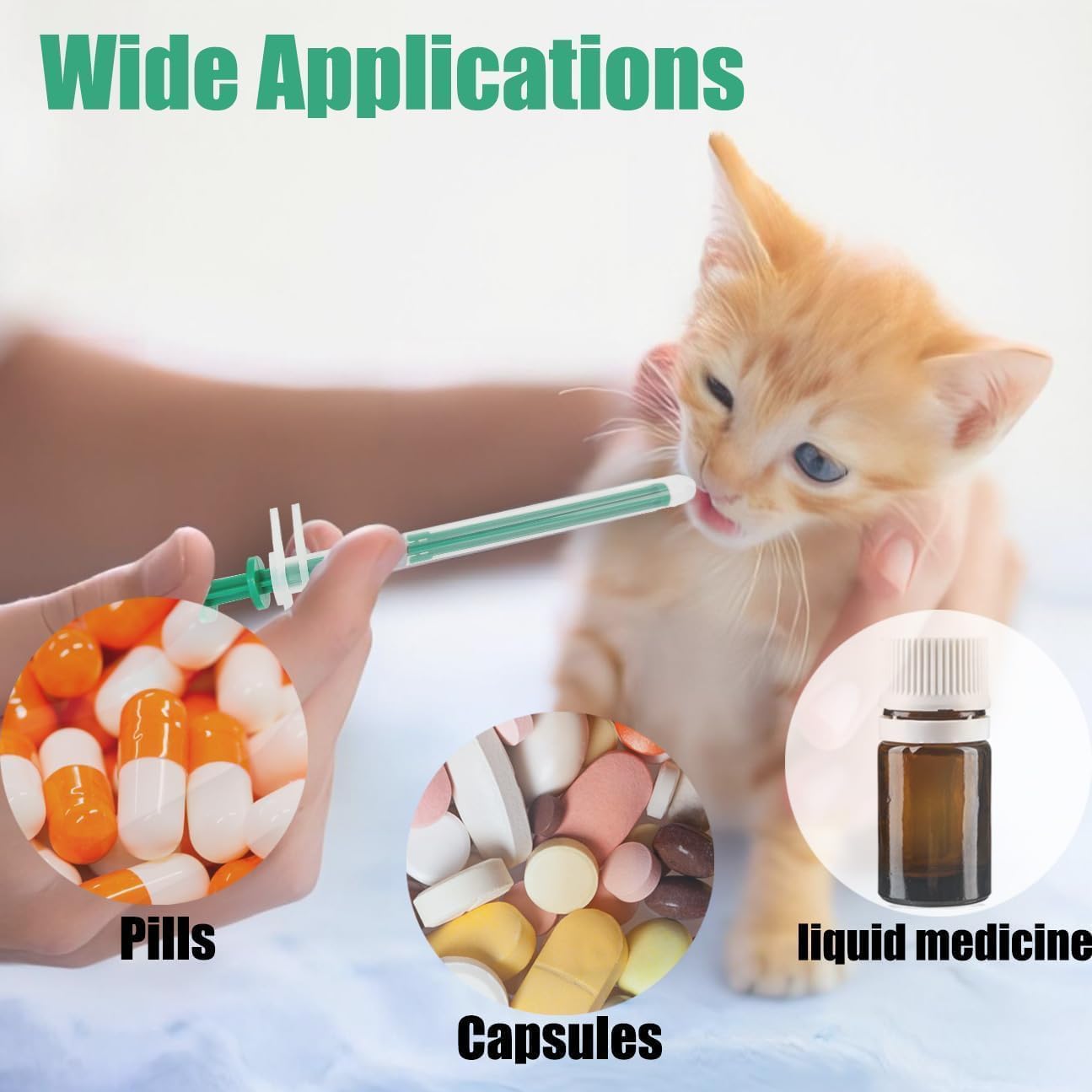 Naturahand empujador de pastillas para gatos rojo, uso cómodo