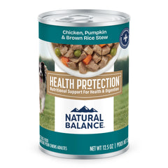 Natural Balance comida húmeda en lata para perros, Protección de la Salud, lista para servir.