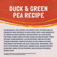 Natural Balance receta pato guisante con proteína única
