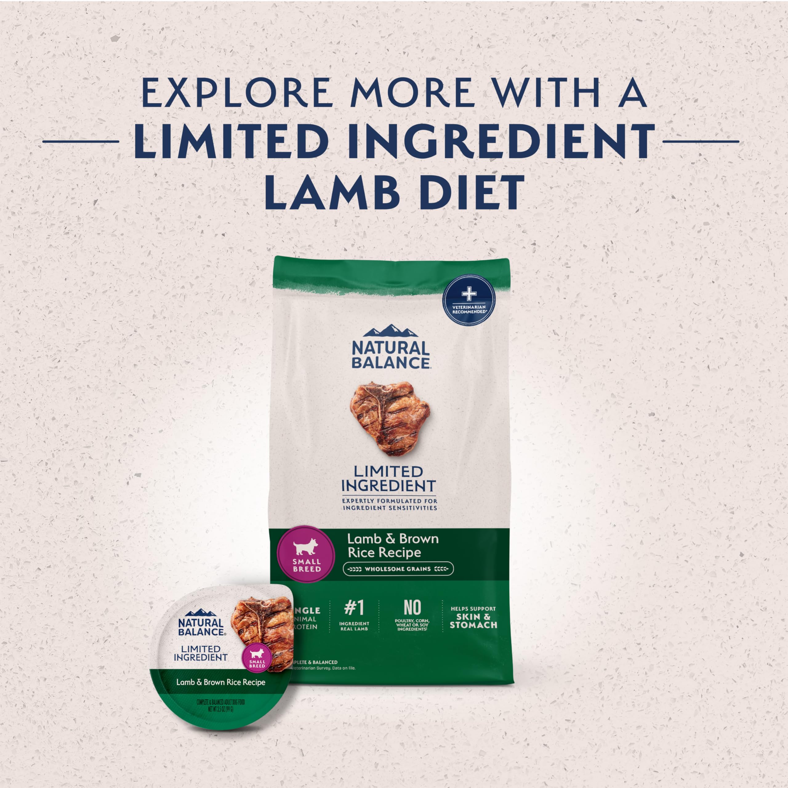 Natural Balance ideal para perros pequeños con estómagos sensibles.