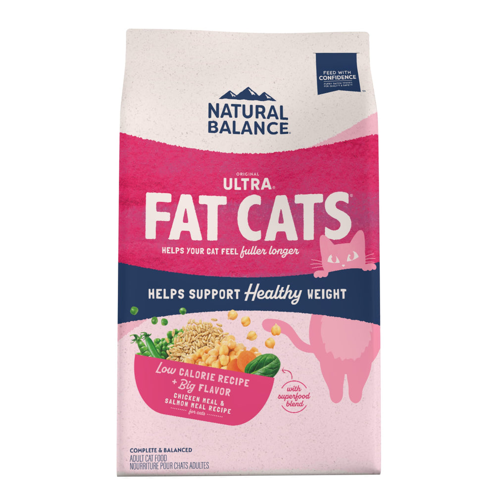 Natural Balance Fat Cats, bolsa de 15 libras ideal para control de peso.