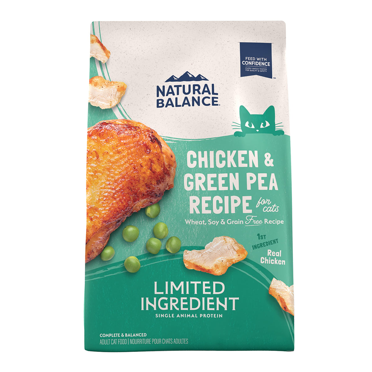 Natural Balance Gato Adulto pollo 10lb, proteína única para dieta simple.