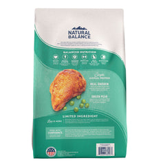 Natural Balance Gato Adulto con pollo y guisantes verdes, fibra para digestión.