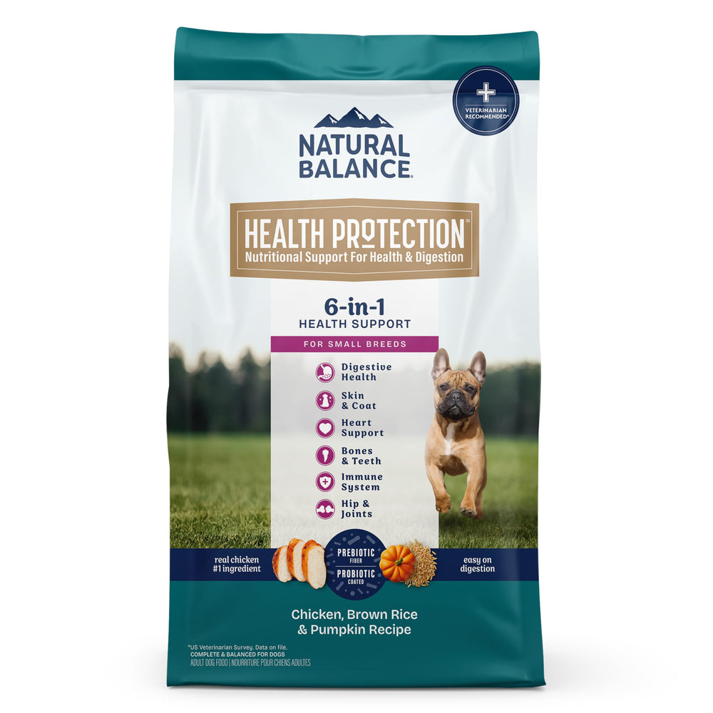 Natural Balance Health Protection, bolsa seca de pollo, tamaño ideal para perros pequeños, digestión suave.