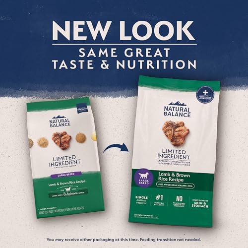 Natural Balance: croquetas de tamaño grande para perros de razas grandes, textura crujiente.