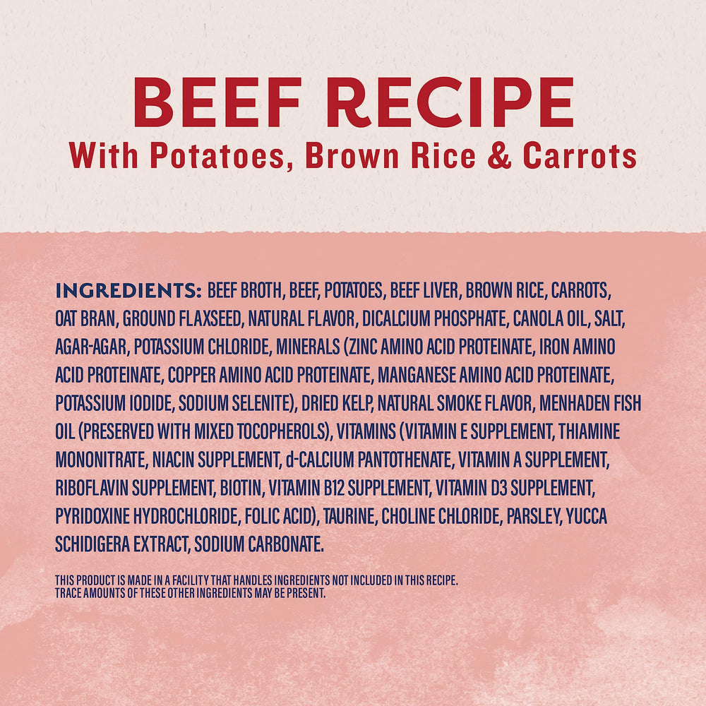 Paquete de 12 latas Natural Balance ternera con arroz integral y verduras