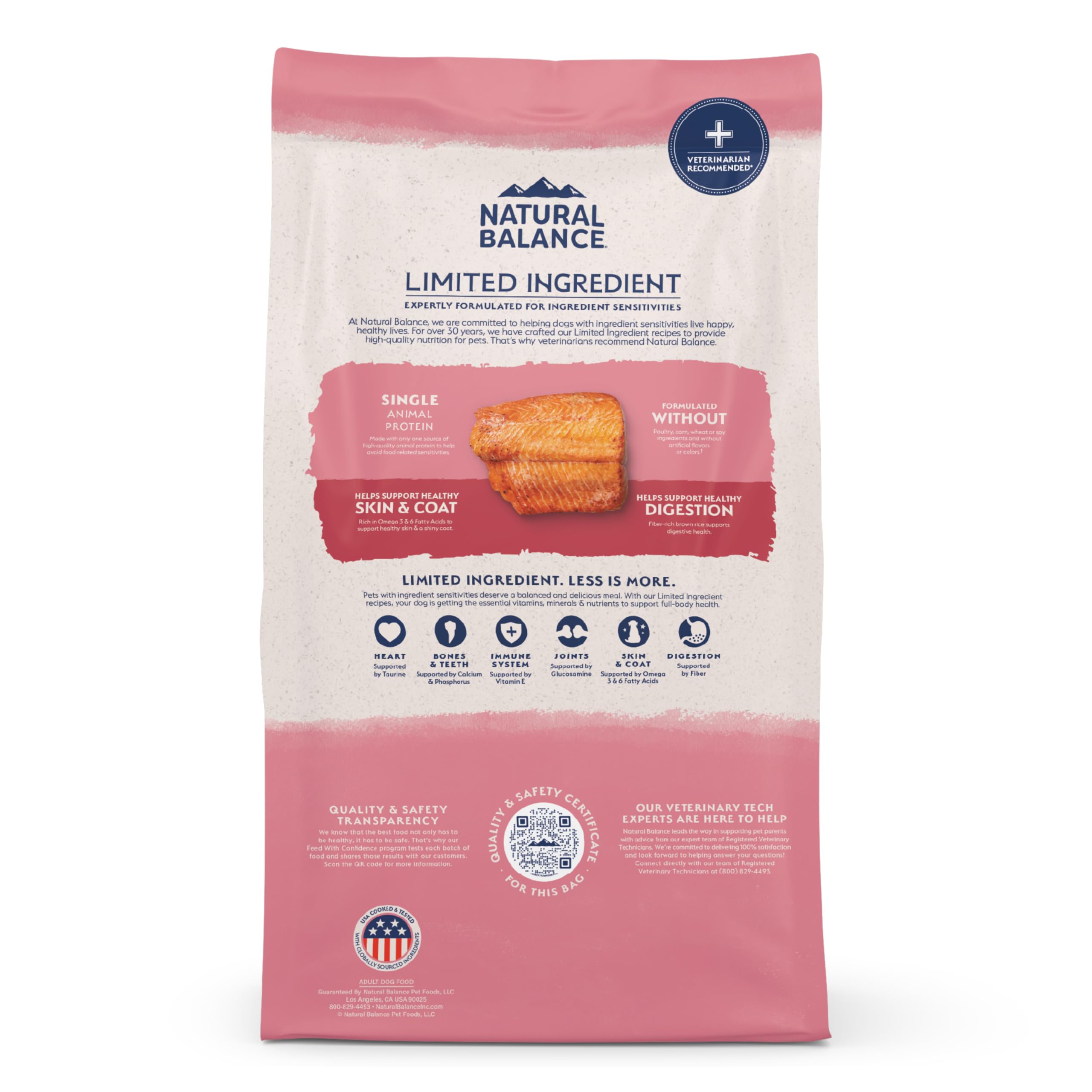 Apto para perros con estomago sensible gracias a la simple formulacion