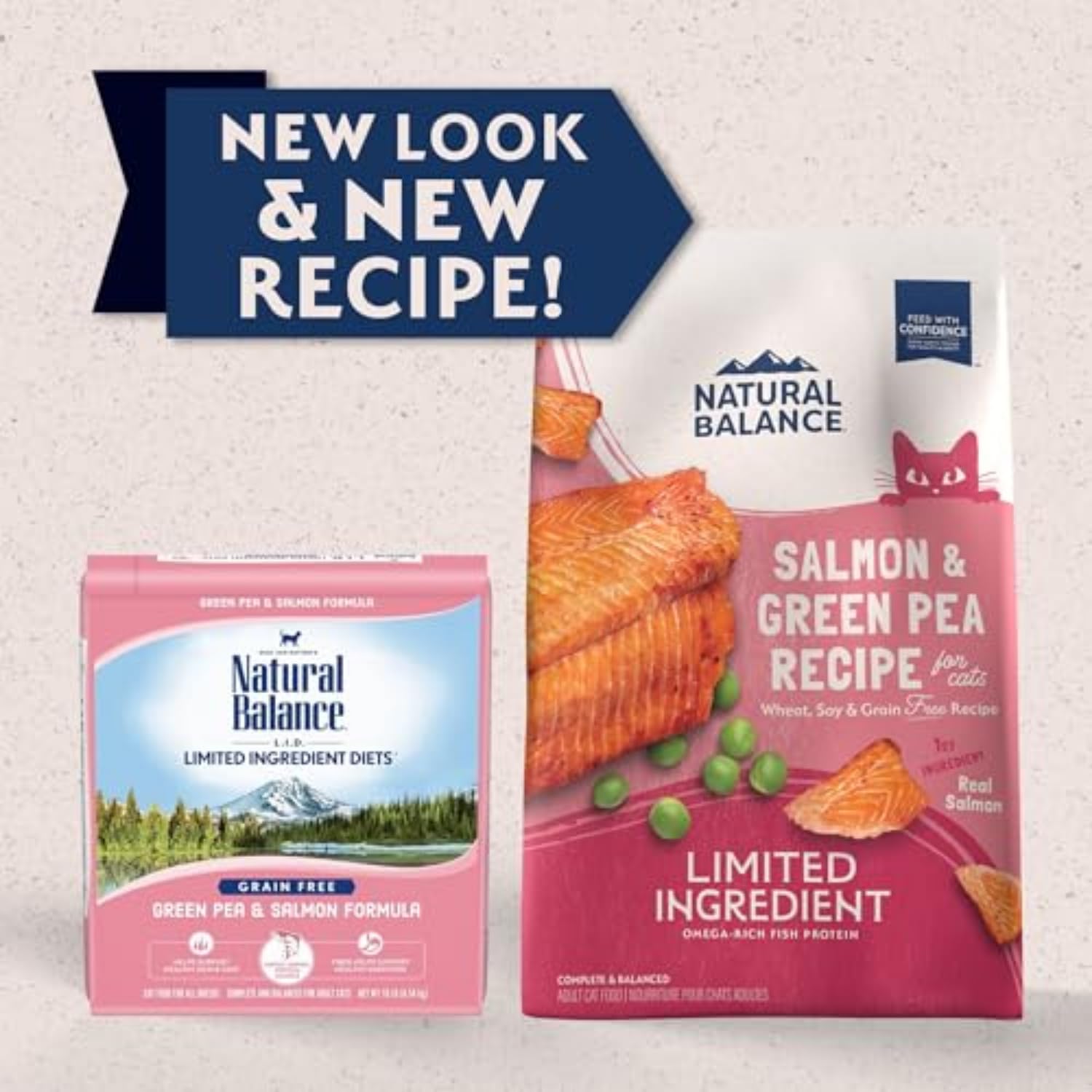 Natural Balance alimento seco con salmón y guisante verde, fibra para digestión.