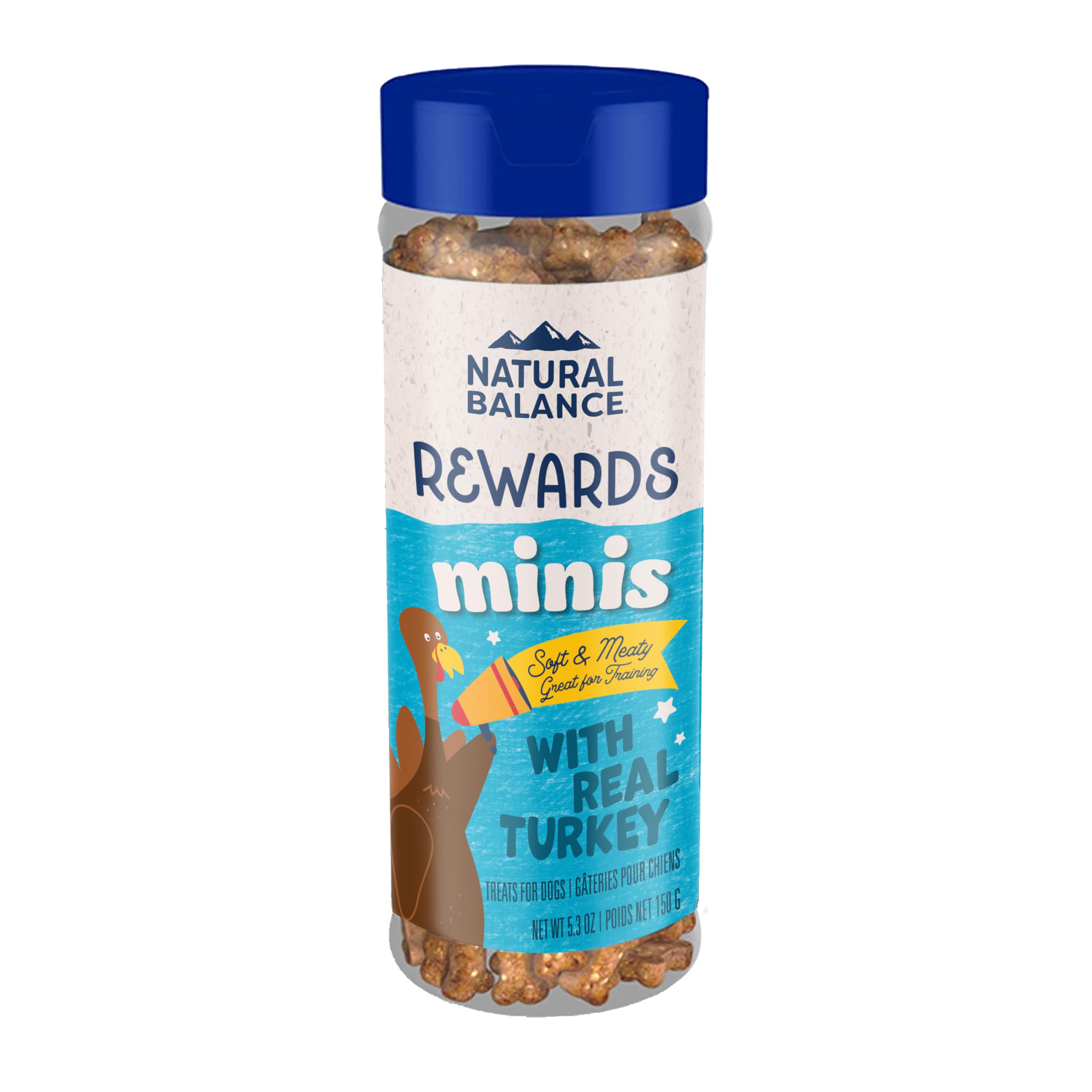 Natural Balance Mini Rewards pavo, lata de 5.3 onzas, premio sabroso para entrenamiento.