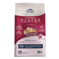Natural Balance Original Ultra: ingredientes clave como pollo y harina para proteína y sabor