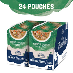 Natural Balance Platefulls con pollo en salsa para gatos adultos, fuente de proteína