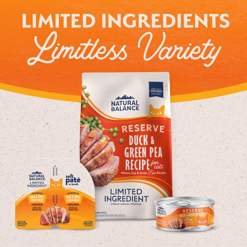 Natural Balance Reserve: proteína única de pato para una dieta simple.