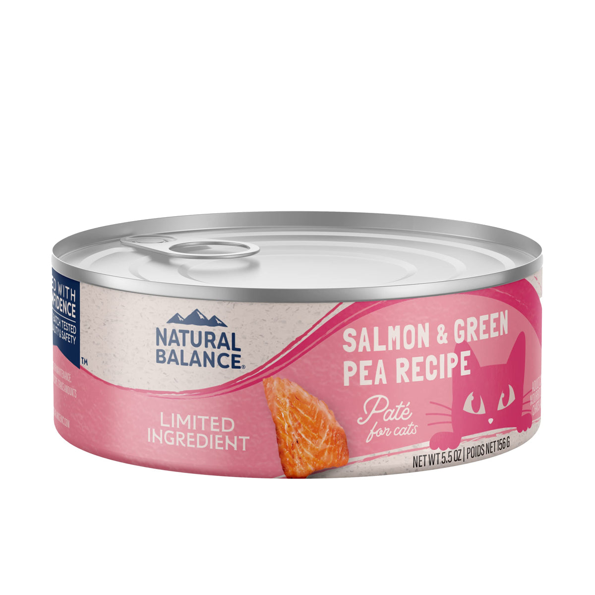 Natural Balance salmón-guisantes-lata-5-5oz: proteína única para gatos