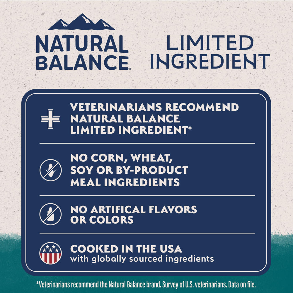 Natural Balance sin-colorantes-artificiales, sabor natural para mayor aceptación