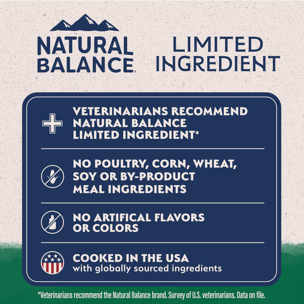 Natural Balance: etiqueta sin maíz, trigo ni soja.