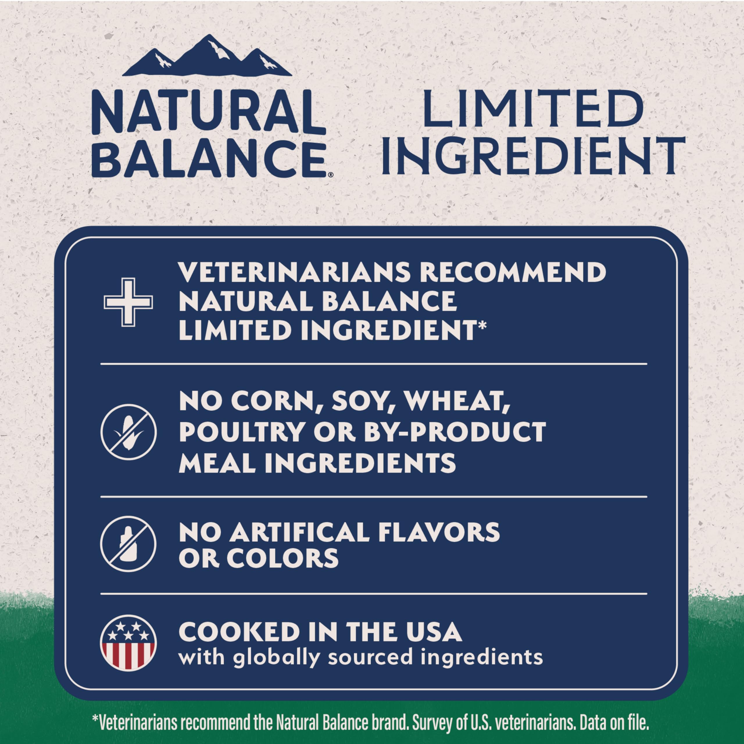Natural Balance sin maíz, trigo ni soya en la fórmula