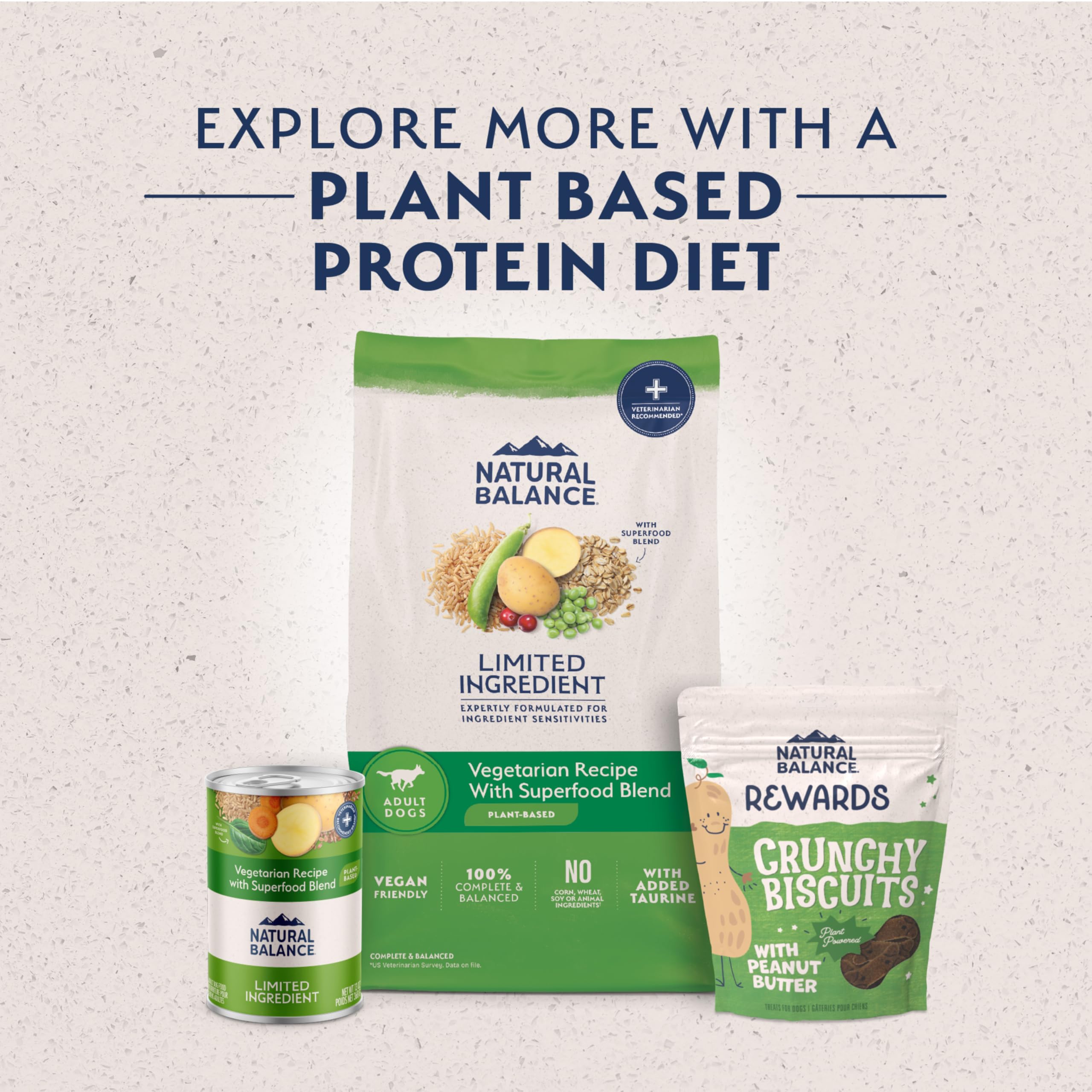 Natural Balance sin proteína animal, sin soja ni gluten