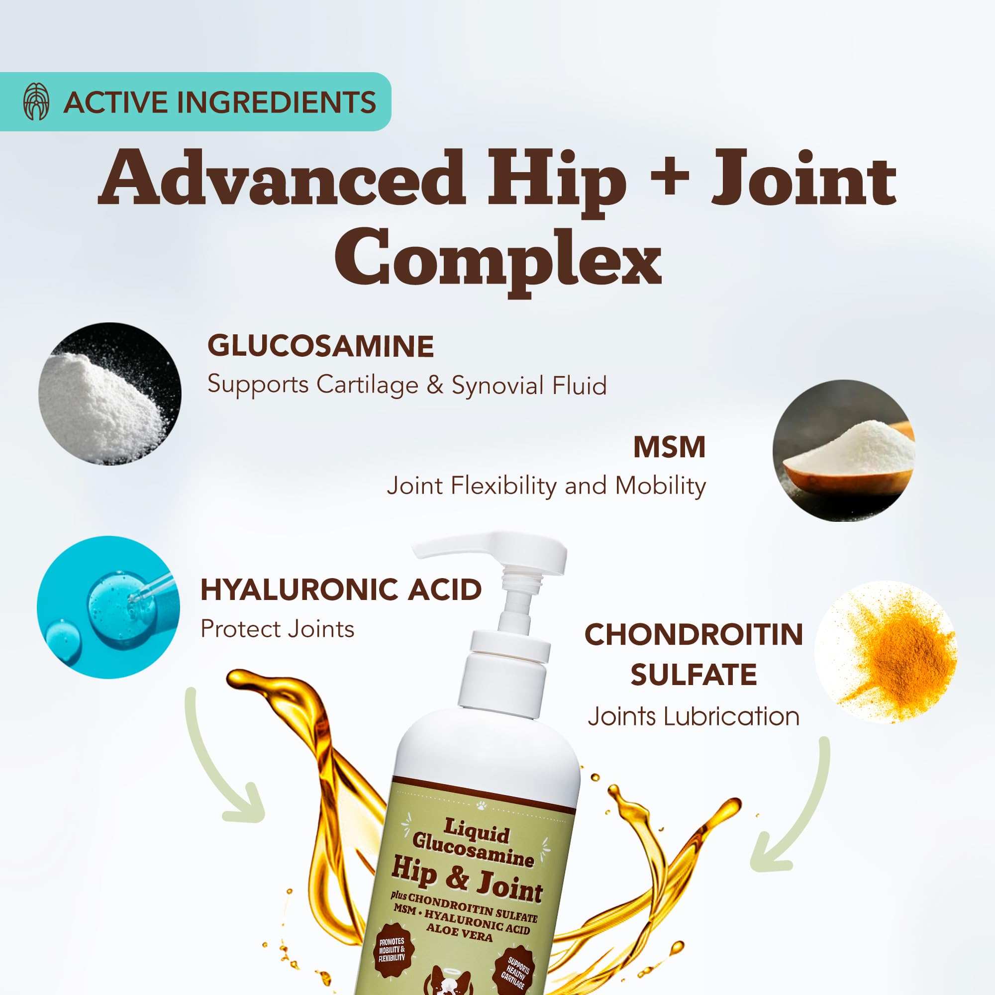 Natural Dog Company Aceite glucosamina: aplicación sobre comida para facilitar dosis.