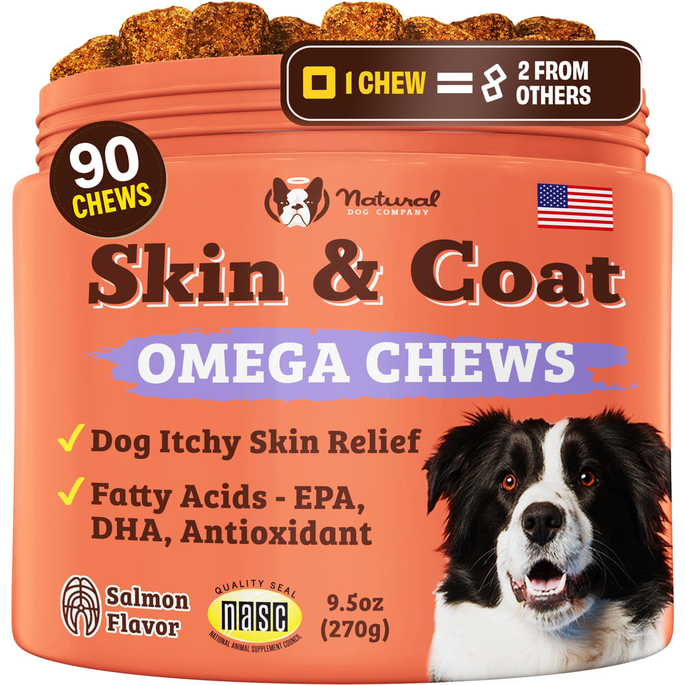 Natural Dog Company aceite Omega-3 salmón en botella para piel sana y pelaje