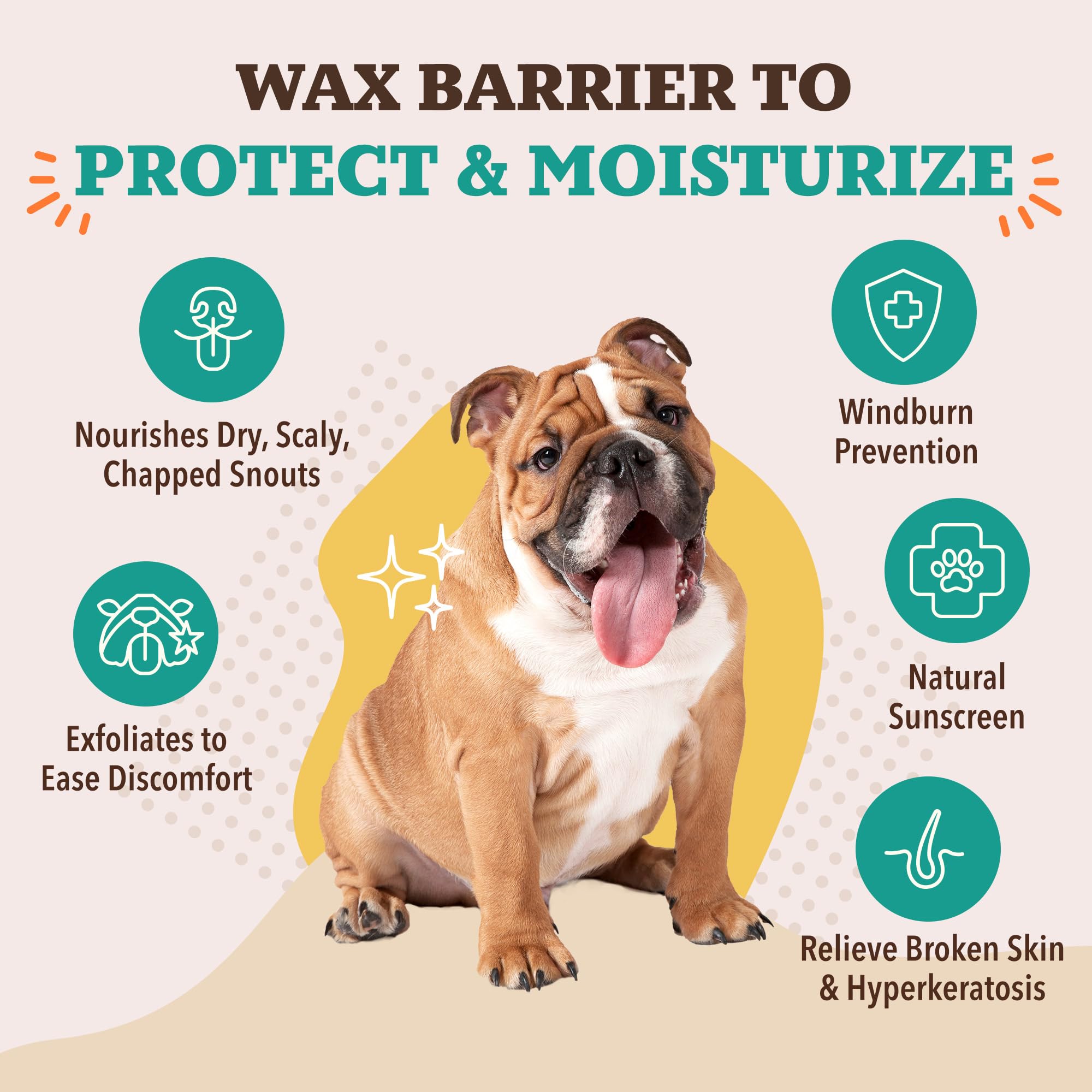 Natural Dog Company Snout Soother contiene aceite de coco para el hocico